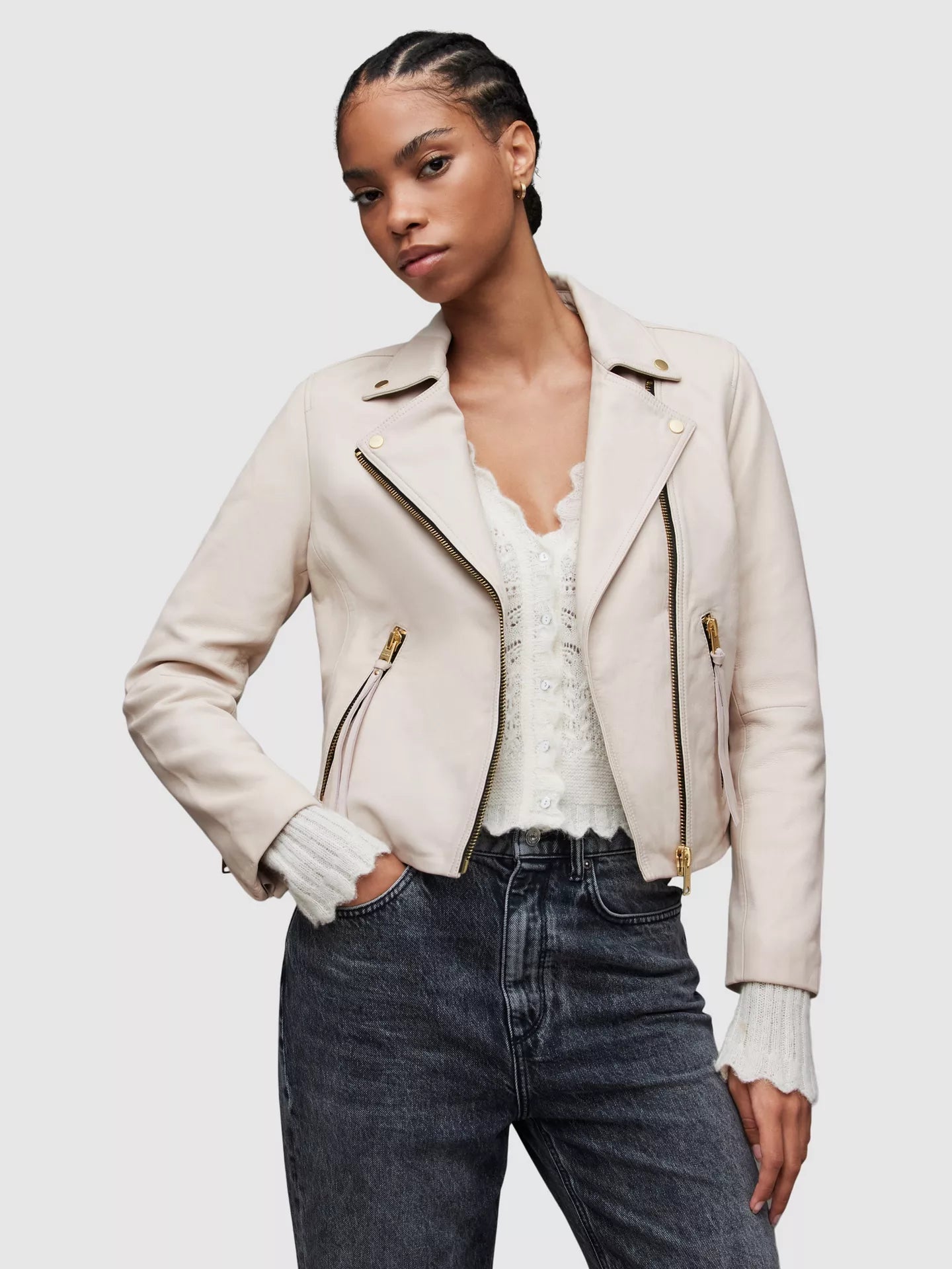 AllSaints Dalby Leather Jacket