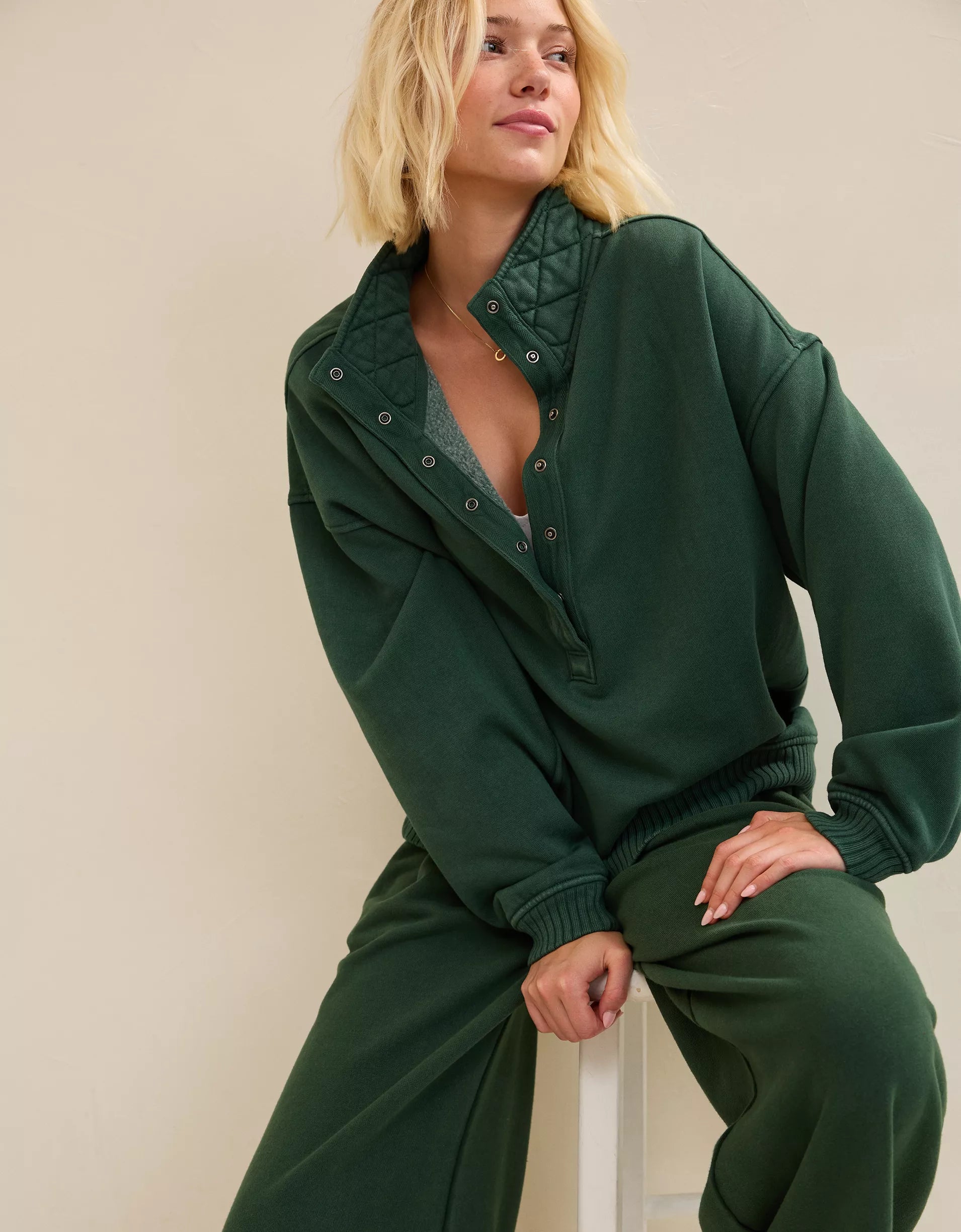 Aerie Oh Snap Sweatshirt Green