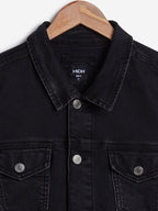 Men's Black Denim Trucker Jacket