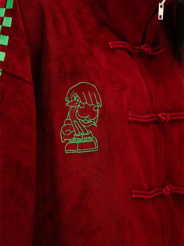 Neptun X Sonic 2026 Red Suede Leather Jacket