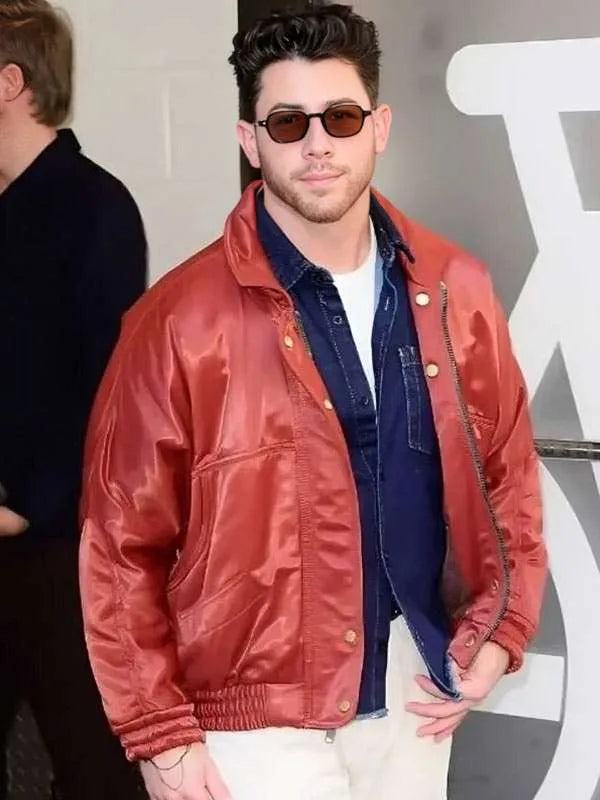 NYC 2026 Nick Jonas Red Jacket