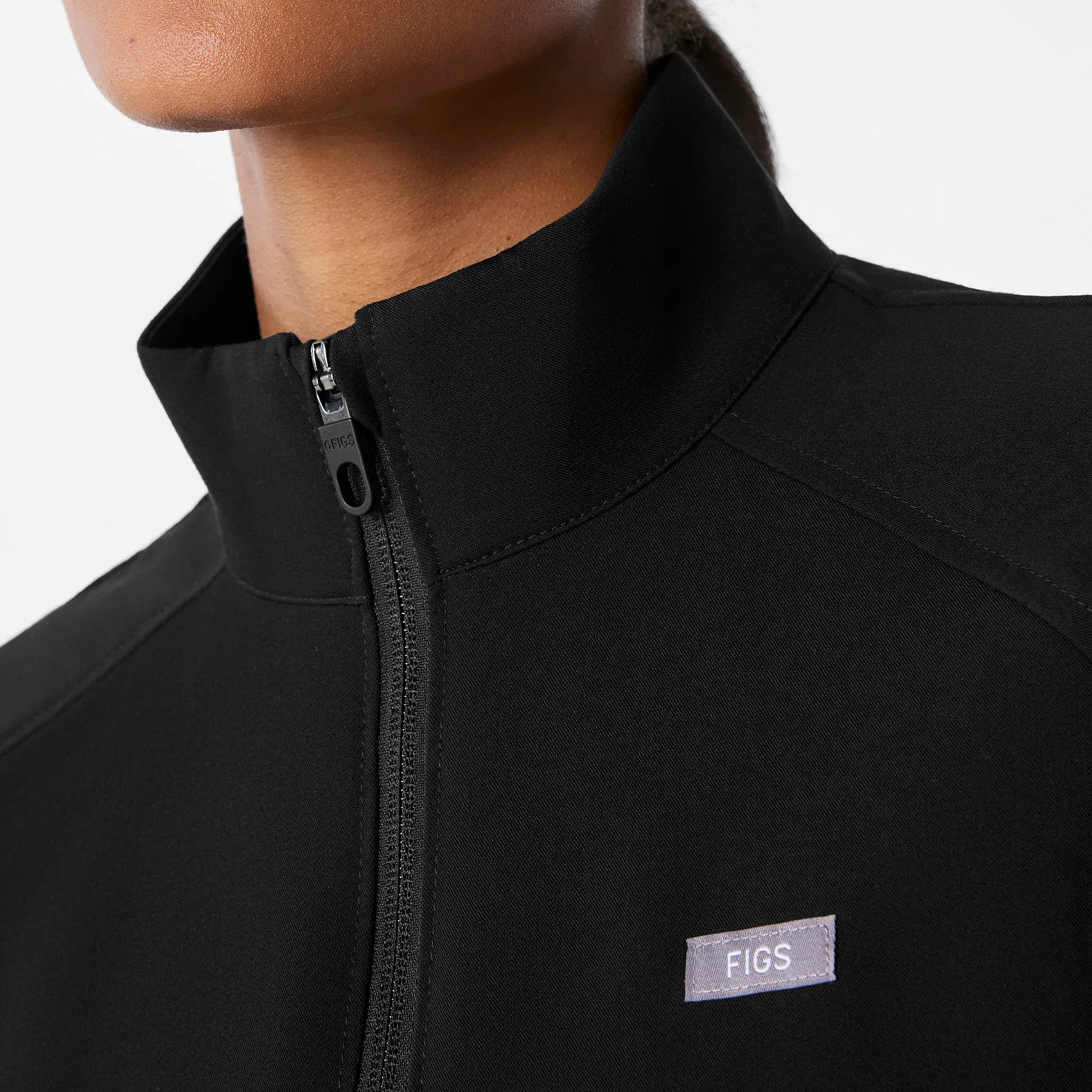 Figs Sydney Scrub Jacket Black