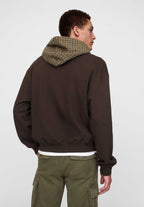 Gap Houndstooth Logo Hoodie Terra Brown