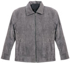 Grey Classic Suede Jacket Men Zing Apparel