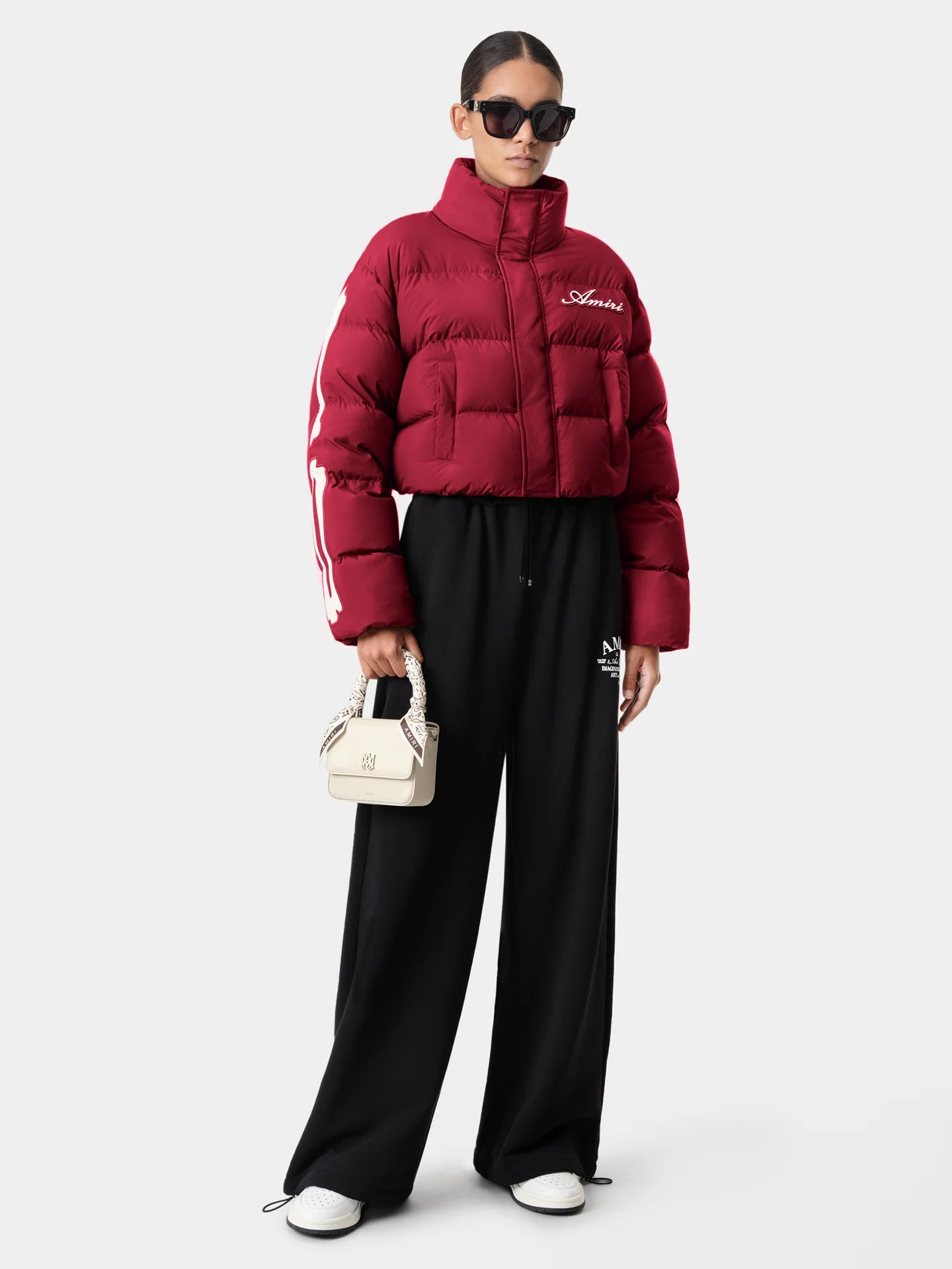 Amiri Women's Bones Cropped Down Jacket - Patch