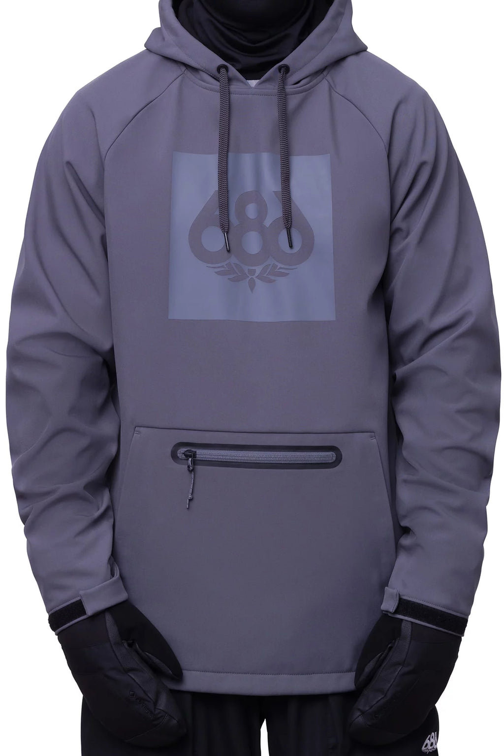 686 Waterproof Hoodie Rhino Grey