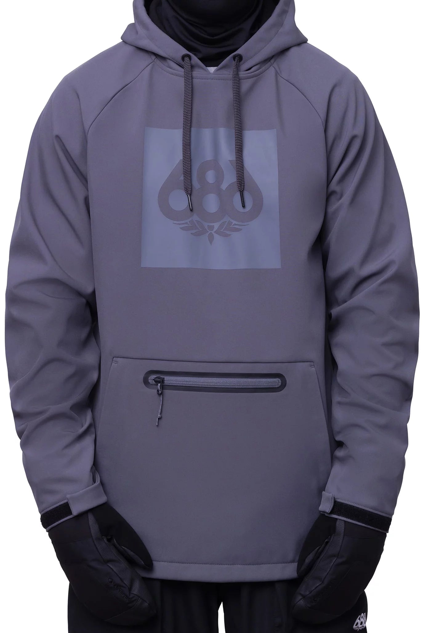 686 Waterproof Hoodie Rhino Grey