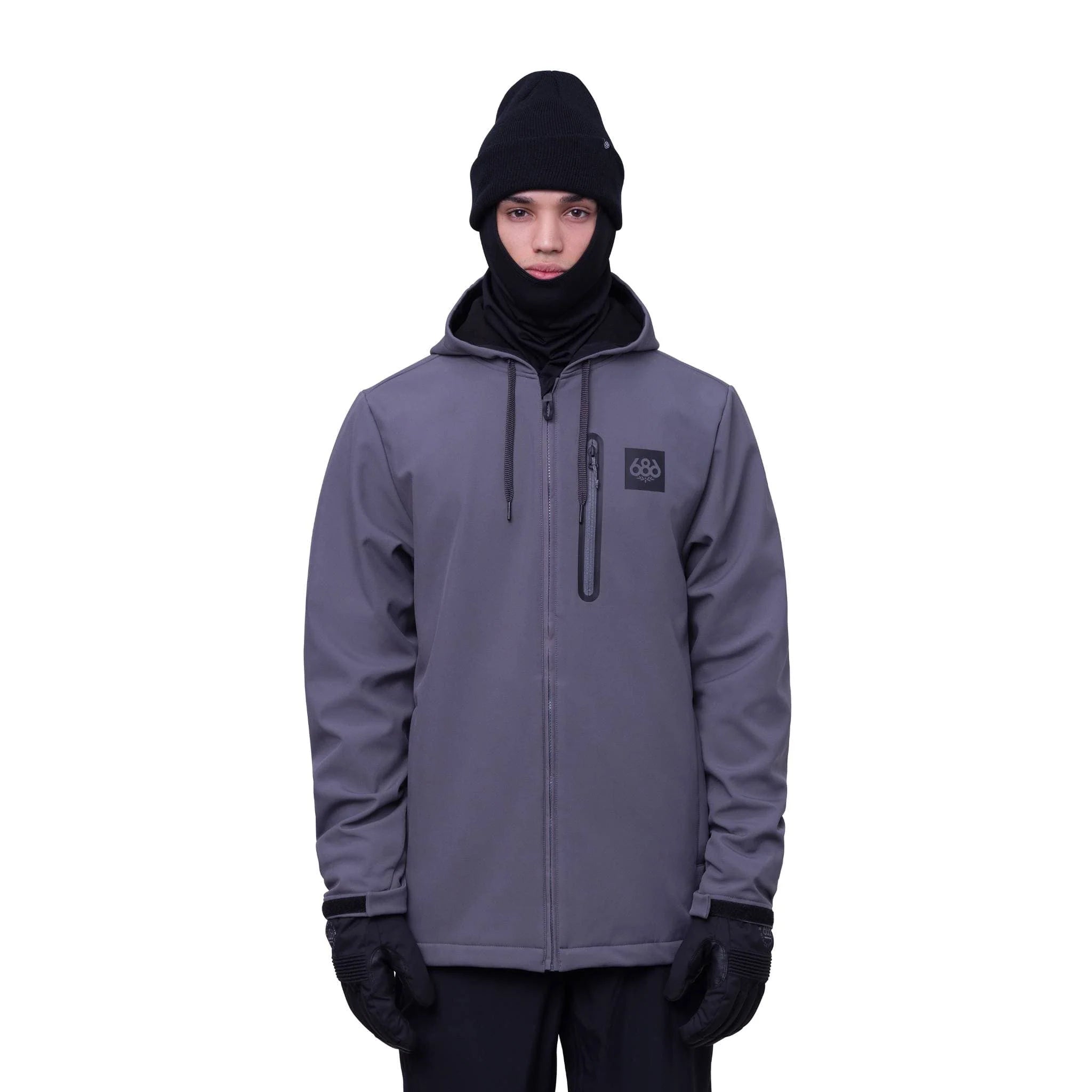 686 Waterproof Hoodie Rhino Grey