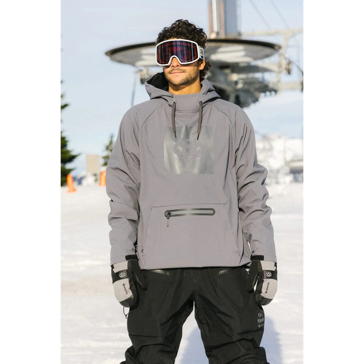 686 Waterproof Hoodie Rhino Grey