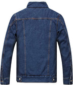 Fleece Lined Denim Jacket Men, Blue Zing Apparel