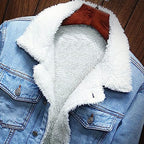 Windbreaker Cotton Denim Trucker Jacket, Collar
