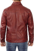 Blingsoul Brown Leather Jacket Men Zing Apparel