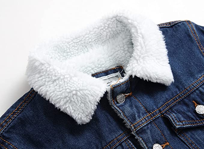 Fleece Lined Denim Jacket Men, Blue Zing Apparel