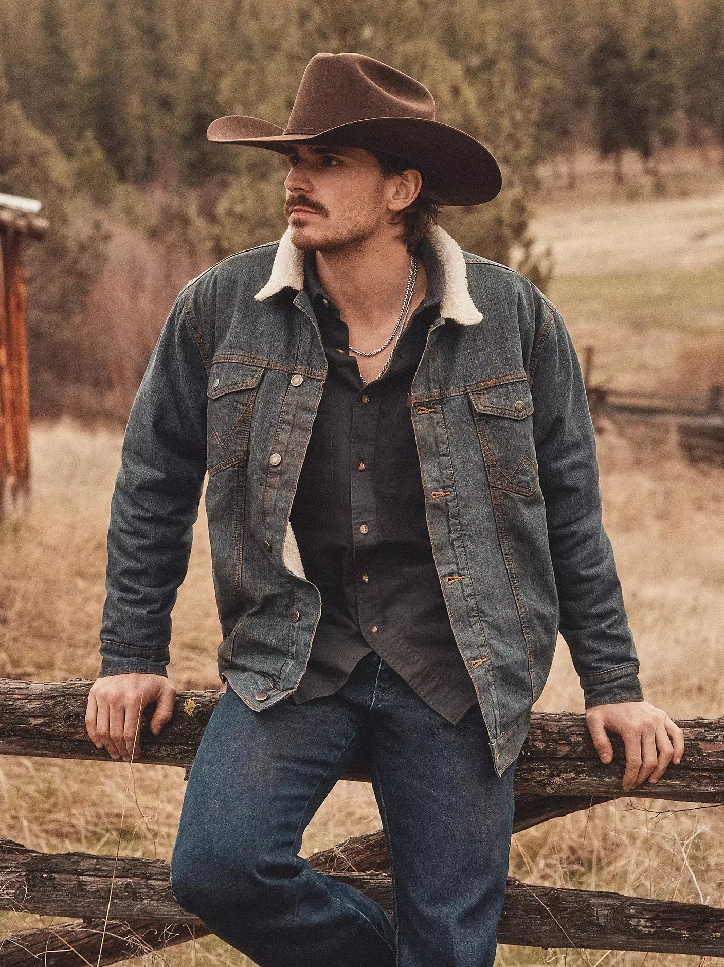 Wrangler Sherpa Lined Denim Jacket