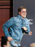 Brad Pitt Sebastian International Festival Denim Jacket
