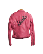 Womens Barbie Doll Pink Leather Jacket Zing Apparel
