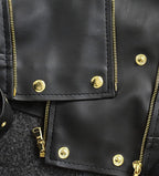 Leather Biker Jacket Women PA218090, Black Zing Apparel