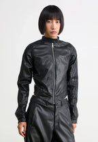 Adidas Black Leather Jacket Women