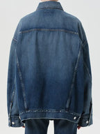 AGOLDE Blue Reworked Wayne Denim Jacket Back