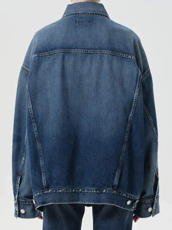 AGOLDE Blue Reworked Wayne Denim Jacket Back