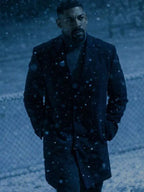 Lanterns 2026 Aaron Pierre Black Wool Coat