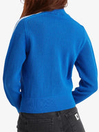 Adidas Knit Zip-Up Track Jacket with White Stripes