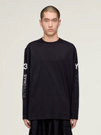 Adidas-Y-3-Mercedes-Chaos-Logo-Long-Sleeve-Tee-Shirt-Black