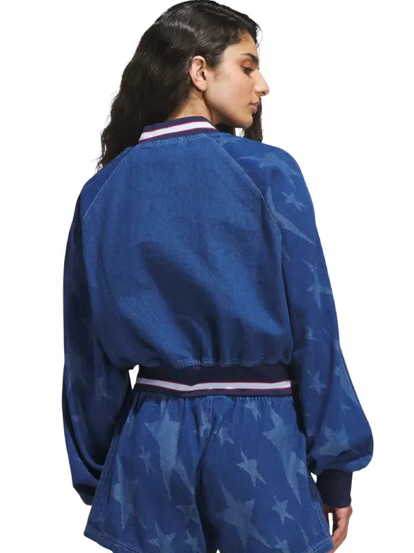 Adidas Denim Bomber Jacket Women