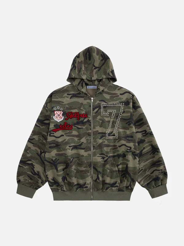Aelfric Eden Camo ZIP Up Hoodie