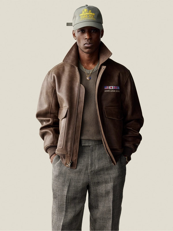 ALD World’s Borough Leather Flight Jacket