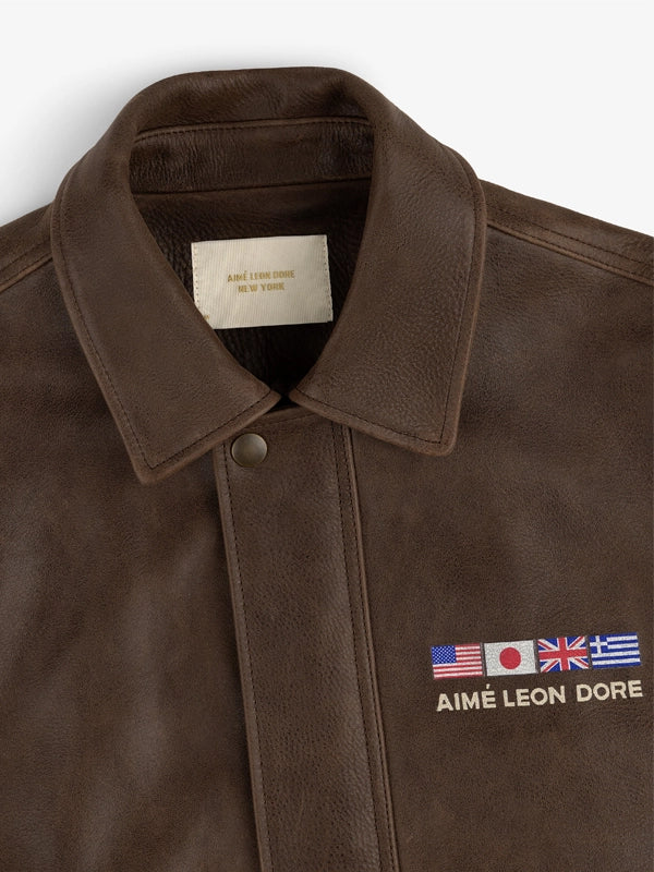 ALD World’s Borough Leather Flight Jacket