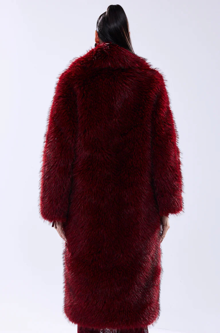 Akira-Red-Faux-Fur-Coat-Back