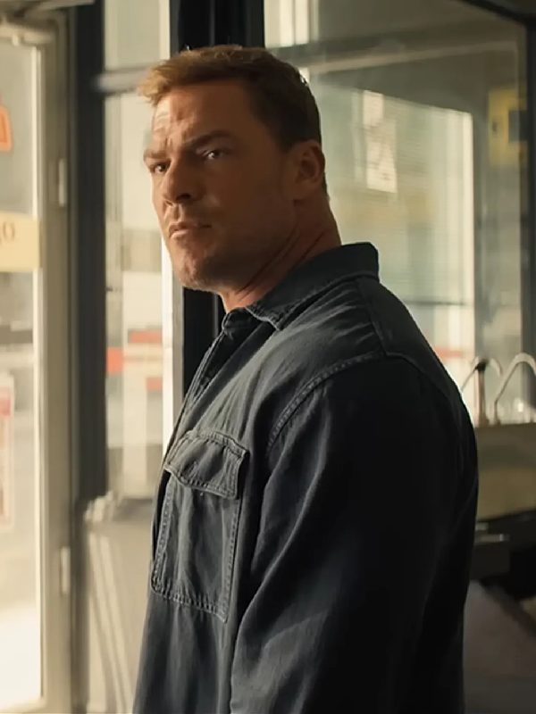 Reacher S04 Alan Ritchson Blue Denim Jacket