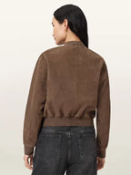 All Saints Bomber Jacket Brown