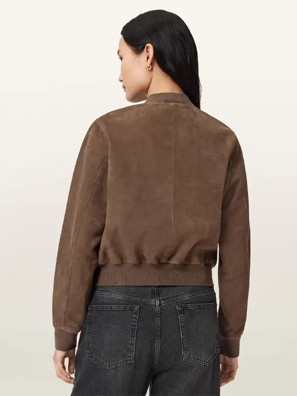 All Saints Bomber Jacket Brown