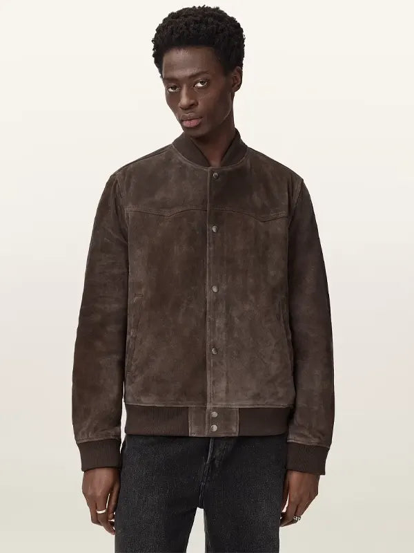 All Saints Bomber Jacket Brown