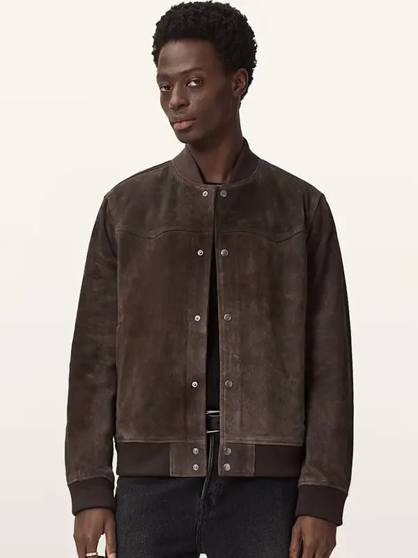 All Saints Bomber Jacket Brown