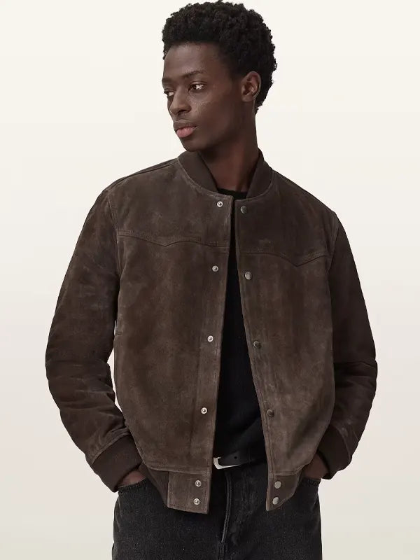 All Saints Bomber Jacket Brown