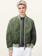 All Saints Bomber Jacket Green