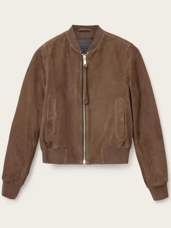 All Saints Bomber Jacket Brown