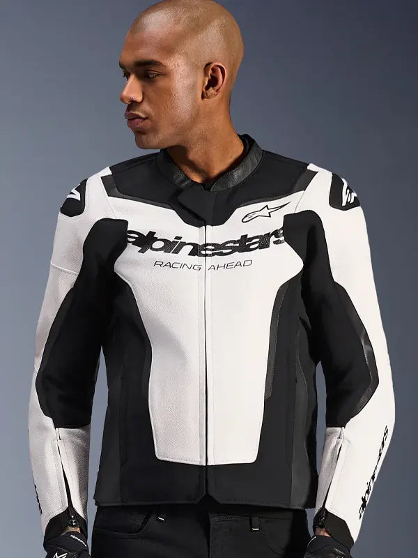 Alpinestars Leather Jacket White