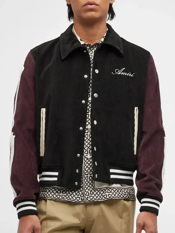 Amiri Corduroy Bones Varsity Jacket - Embroidery