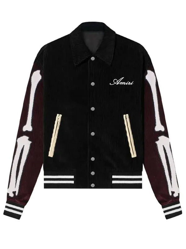 Amiri Corduroy Bones Varsity Jacket - Embroidery