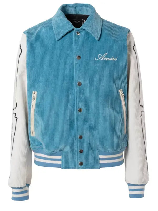 Amiri Corduroy Bones Varsity Jacket - Embroidery