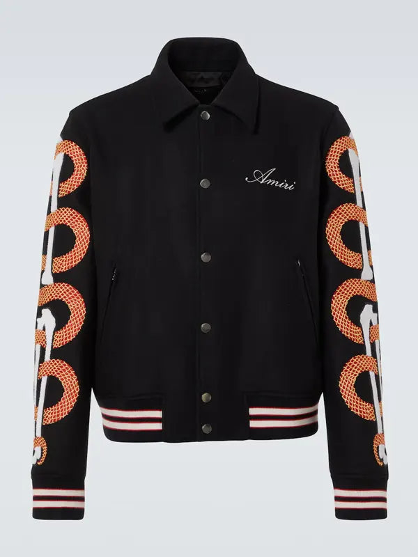 Amiri Cropped Varsity Jacket