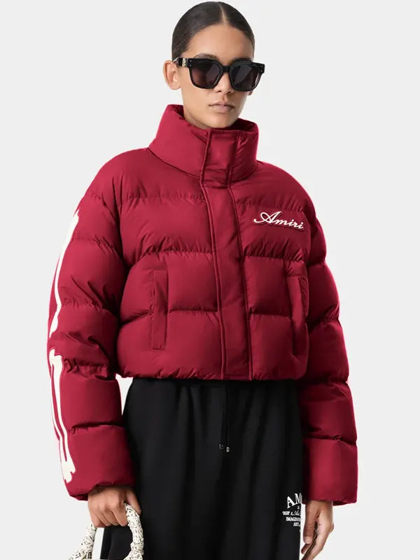 Amiri Women's Bones Cropped Down Jacket