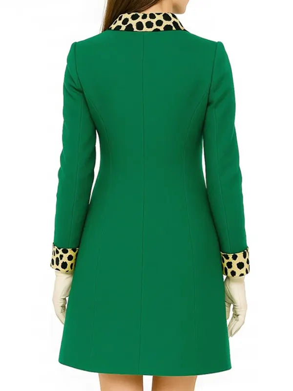 Anne Hathaway The Devil Wears Prada 2 Green Wool Coat