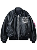Anti Social Social Club Leather Jacket