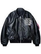 Anti Social Social Club Leather Jacket