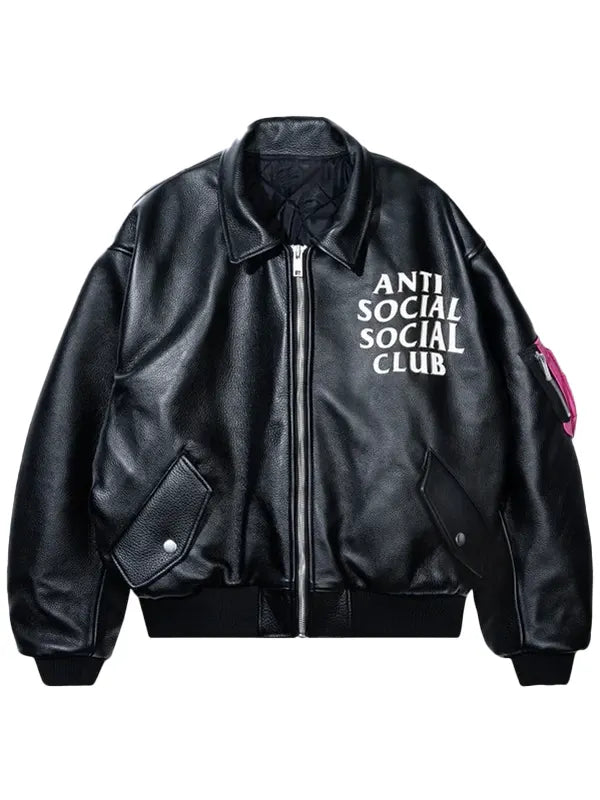 Anti Social Social Club Leather Jacket